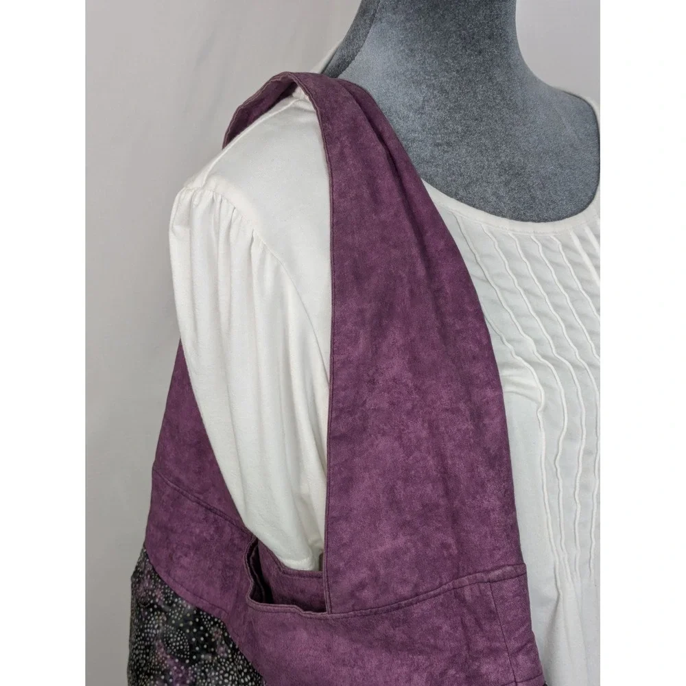 Purple Black Boho Hobo Bag Batik Print Festival Shoulder Purse Slouch Tote